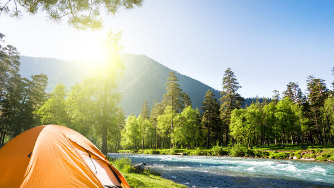 camping in mountains
