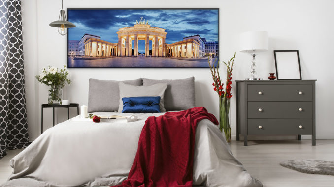 Poster Berlin mit Branderburger Tor bei Nacht