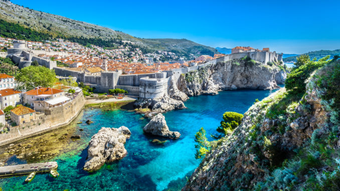 Aerial,Panoramic,View,At,Famous,European,Travel,Destination,,Dubrovnik,Cityscape