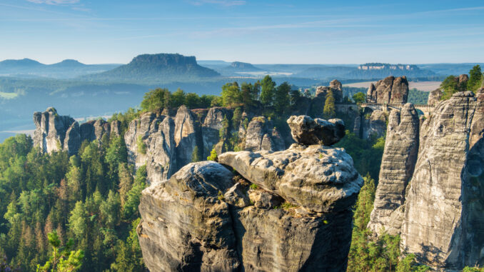 View,To,The,Bastei,Bridge,And,Rock,Formations,In,The