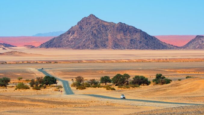 Scenic,Road,In,Namib-naukluft,National,Park,,Namibia.,Famous,Namibian,Road
